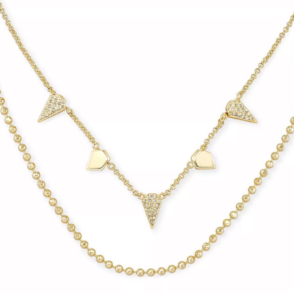 KENDRA SCOTT Pave Spike Layered Necklace